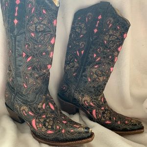 Girly Corral Western Boots, barely worn